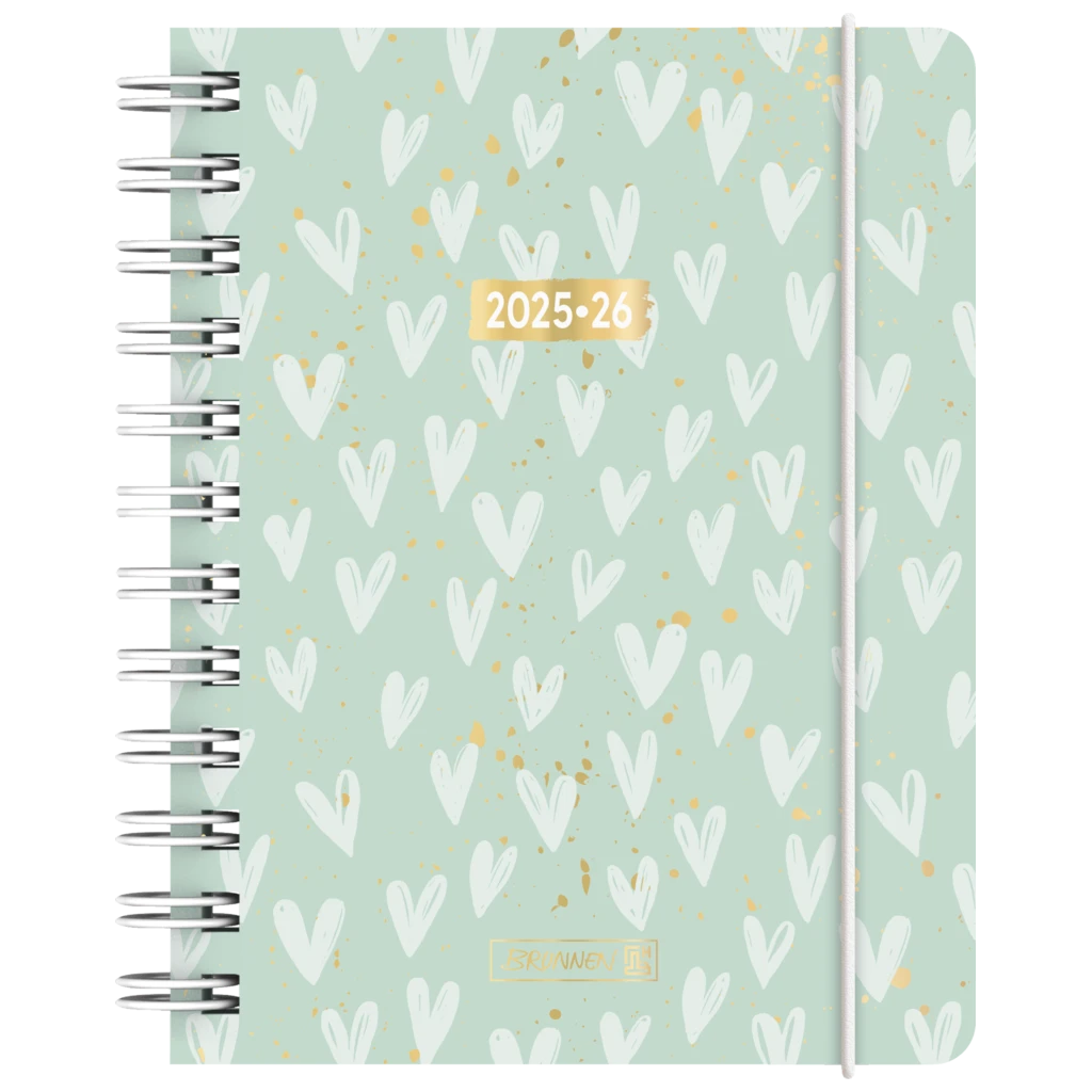Schülerkalender 2025/2026 „Hearts“ | A6, Kunststoff