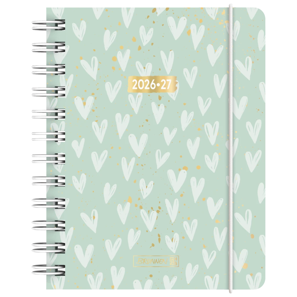 Schülerkalender 2026/2027 „Hearts“ | A6, Kunststoff