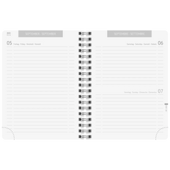 Schülerkalender 2025/2026 „Plain Black“ | A6, Kunststoff