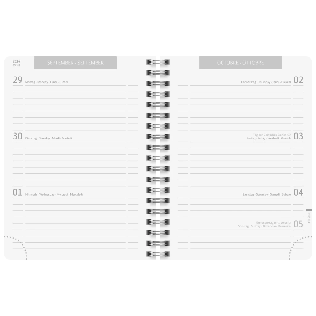 Schülerkalender 2026/2027 „BLACK“ | A6, Papier