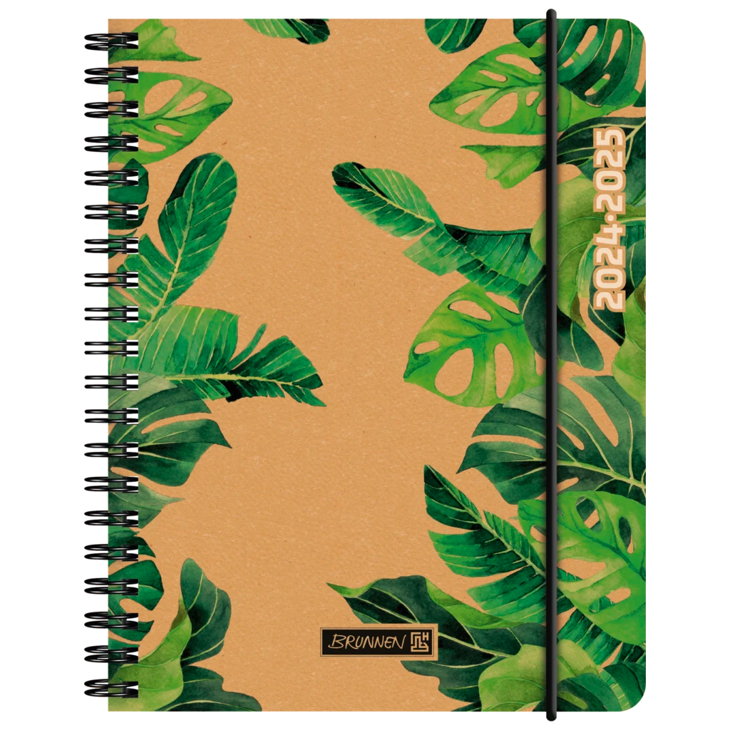 Schülerkalender '24/'25 „Jungle Leaves“ | A6, Leder