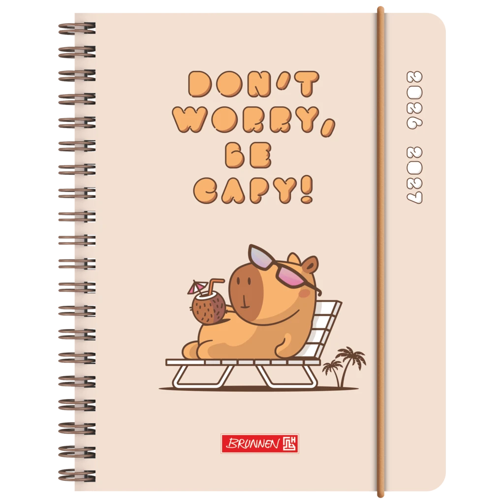 Schülerkalender 2026/2027 „Capy“ | A6, Kunststoff