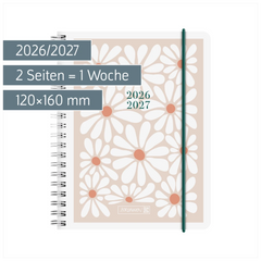 Schülerkalender 2026/2027 „Daisy“ | A6, Kunststoff