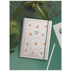 Schülerkalender 2026/2027 „Daisy“ | A6, Kunststoff