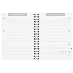 Schülerkalender 2025/2026 „Grey Marble“ | A6, Kunststoff