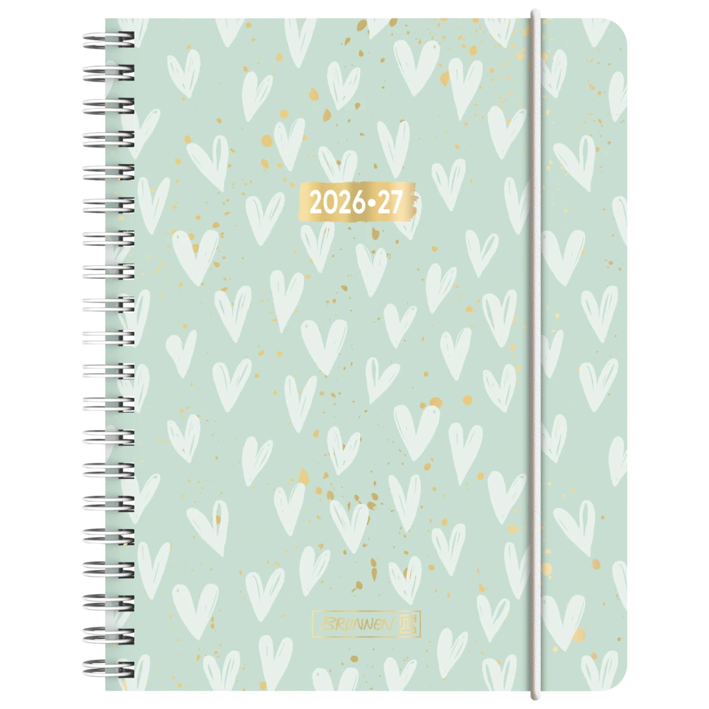 Schülerkalender 2026/2027 „Hearts“ | A6, Kunststoff