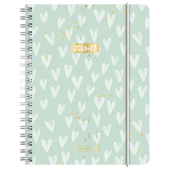 Schülerkalender 2026/2027 „Hearts“ | A6, Kunststoff