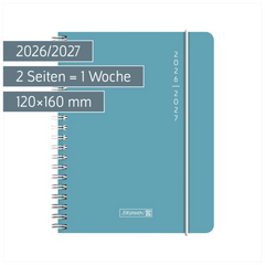 Schülerkalender 2026/2027 „Plain Blue“ | A6, Kunststoff