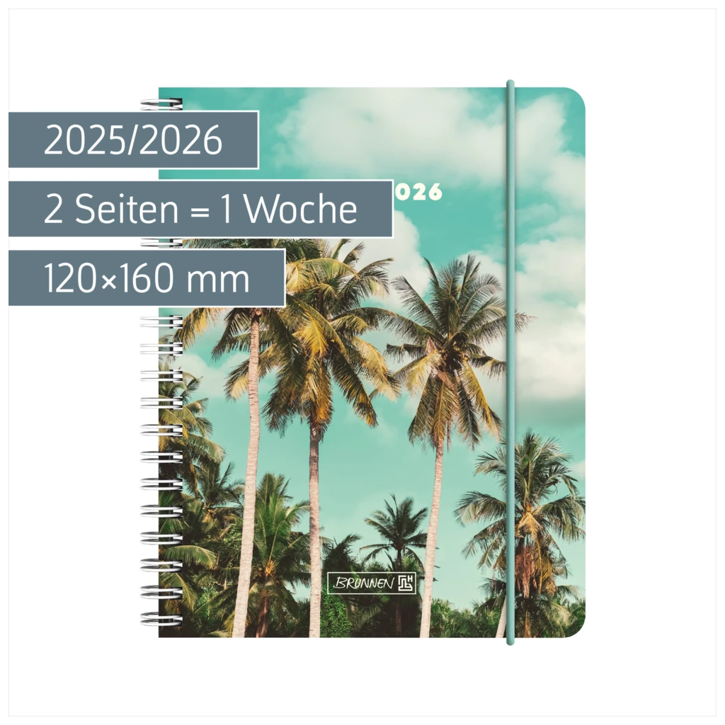 Schülerkalender 2025/2026 „Tropical“ | A6, Kunststoff