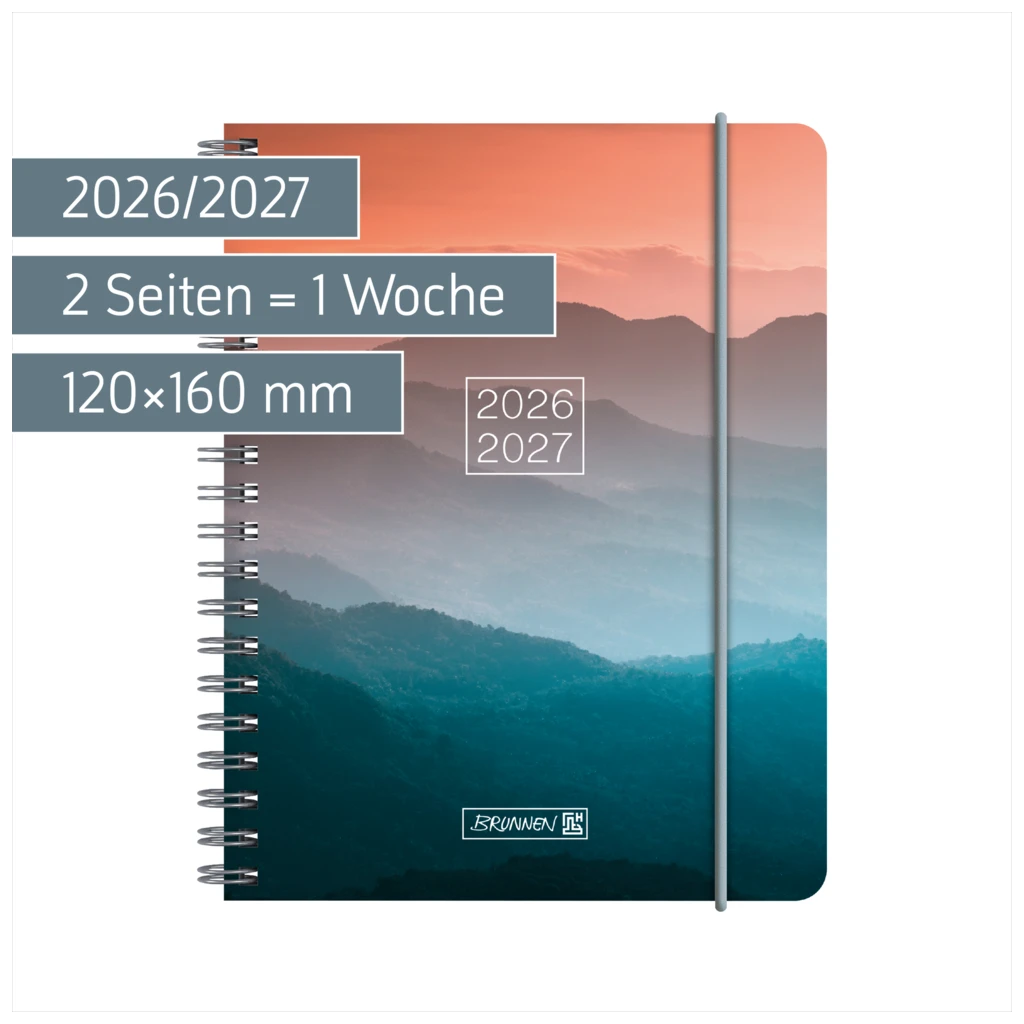 Schülerkalender 2026/2027 „Misty Sunset“ | A6, Kunststoff