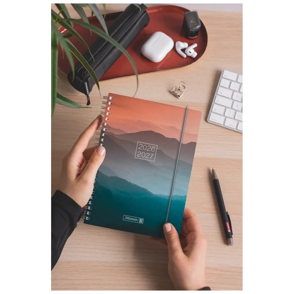 Schülerkalender 2026/2027 „Misty Sunset“ | A6, Kunststoff