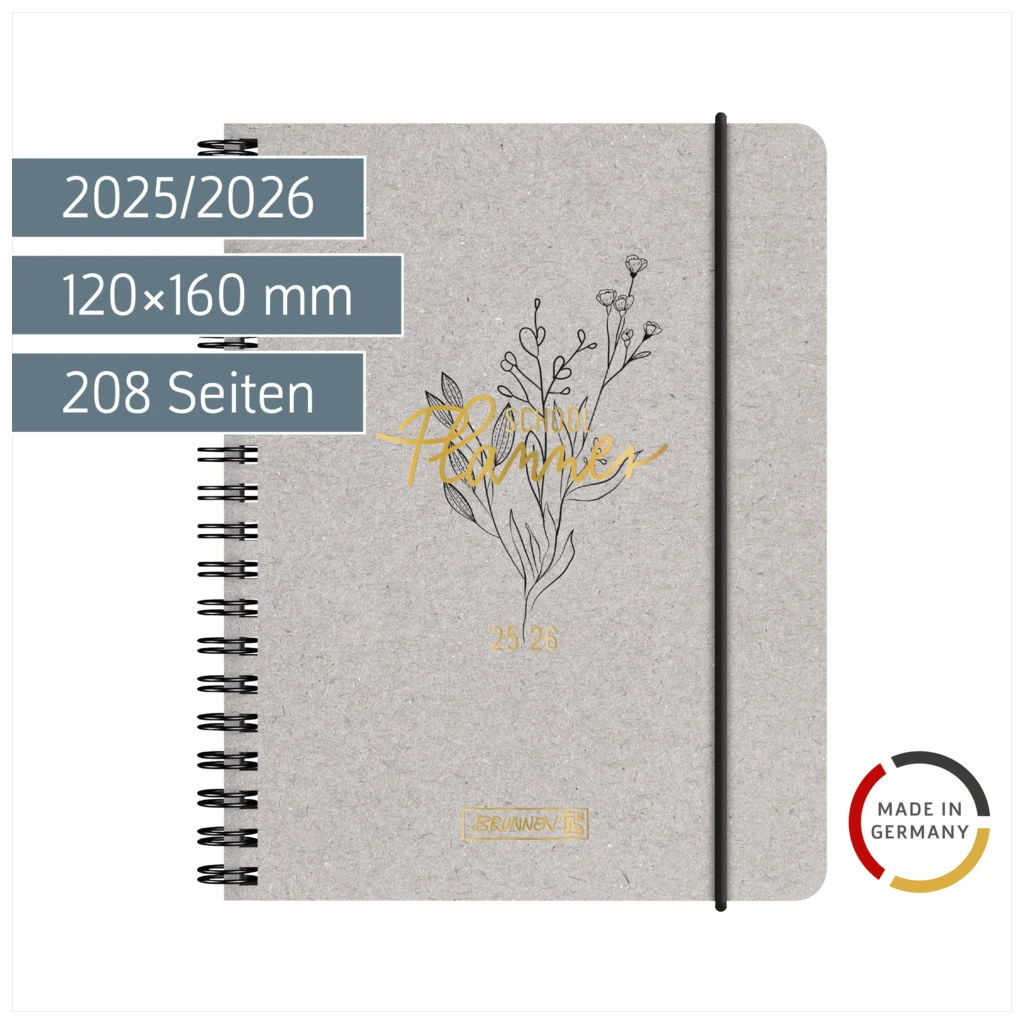 Schülerkalender 2025/2026 „Botanical“ | A6, Karton