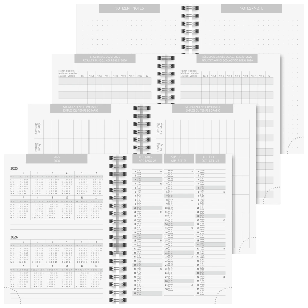 Schülerkalender 2025/2026 „Botanical“ | A6, Karton
