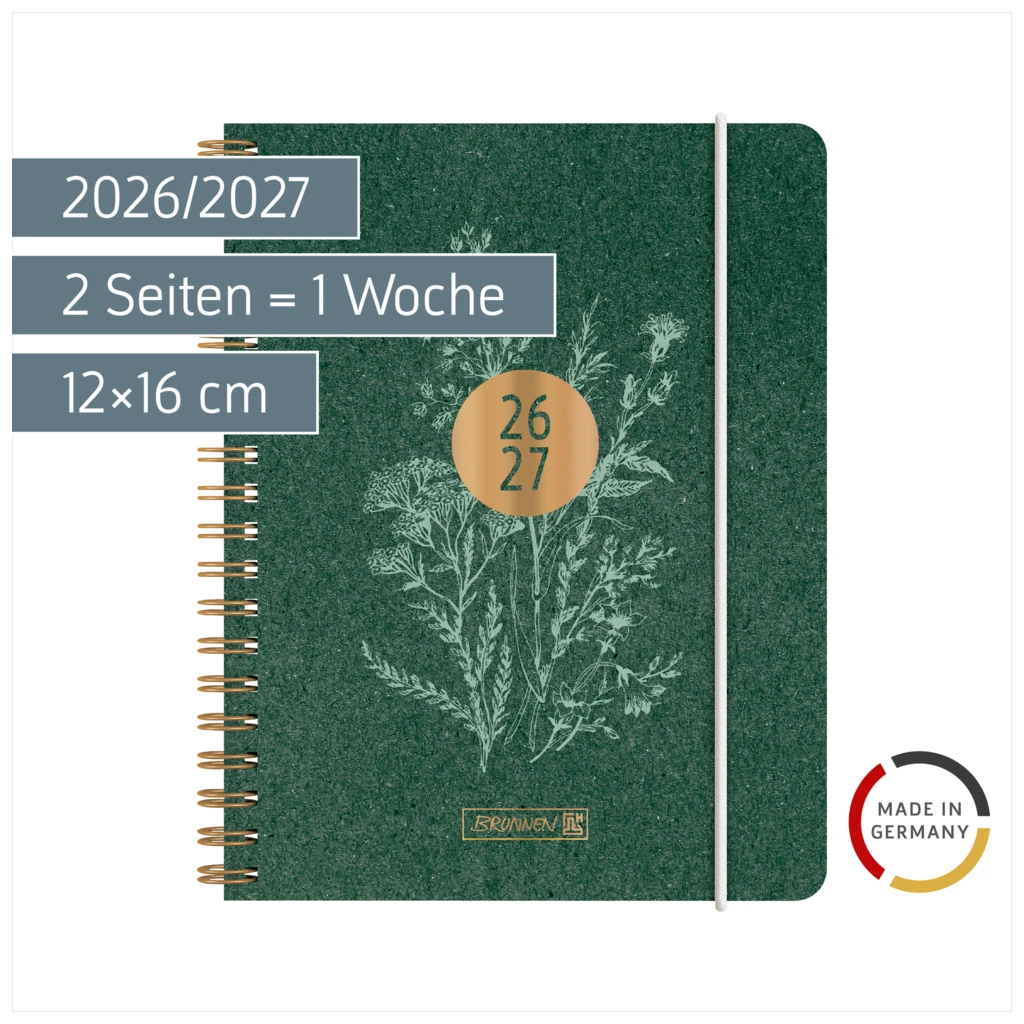 Schülerkalender 2026/2027 „Botanical“ | A6, Karton