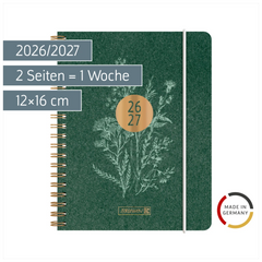 Schülerkalender 2026/2027 „Botanical“ | A6, Karton