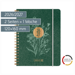 Schülerkalender 2026/2027 „Botanical“ | A6, Karton