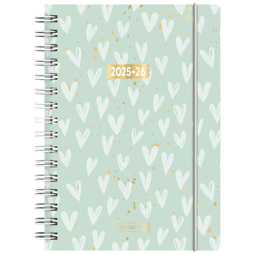 Schülerkalender 2025/2026 „Hearts“ | A5, Kunststoff