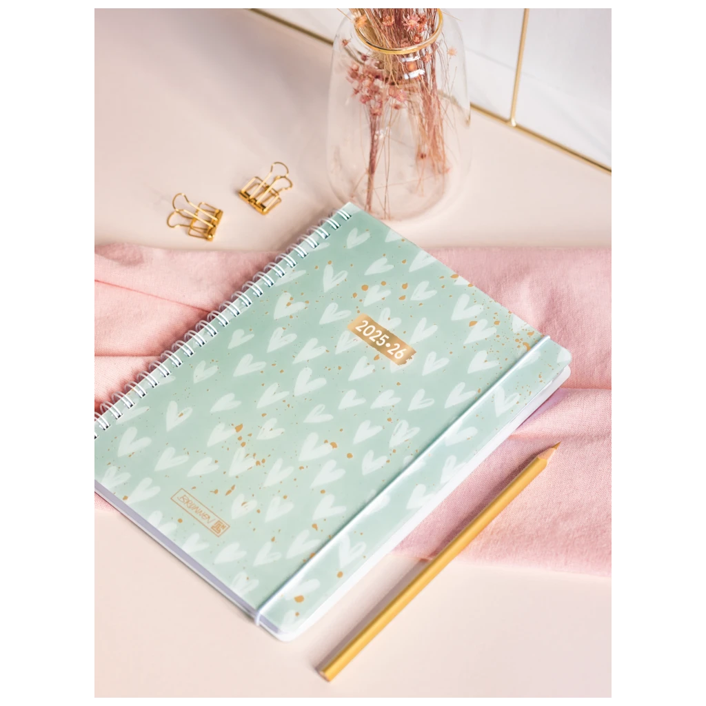 Schülerkalender 2025/2026 „Hearts“ | A5, Kunststoff