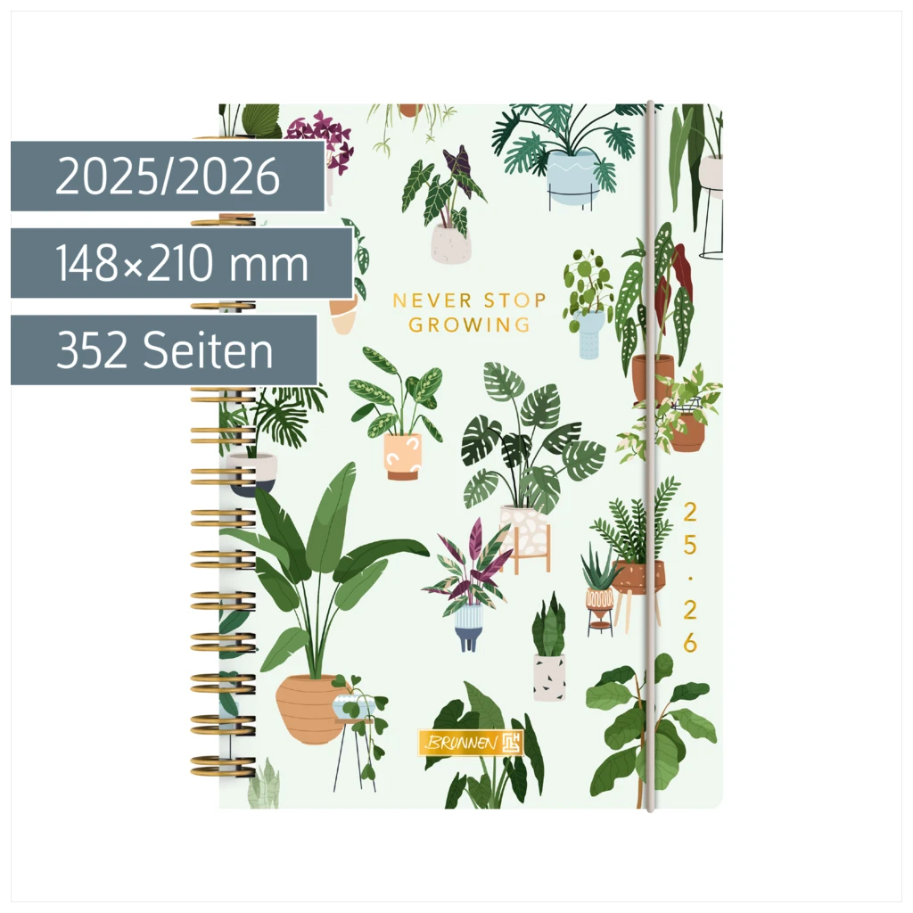 Schülerkalender 2025/2026 „Little Plants“ | A5, Kunststoff