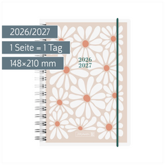 Schülerkalender 2026/2027 „Daisy“ | A5, Kunststoff