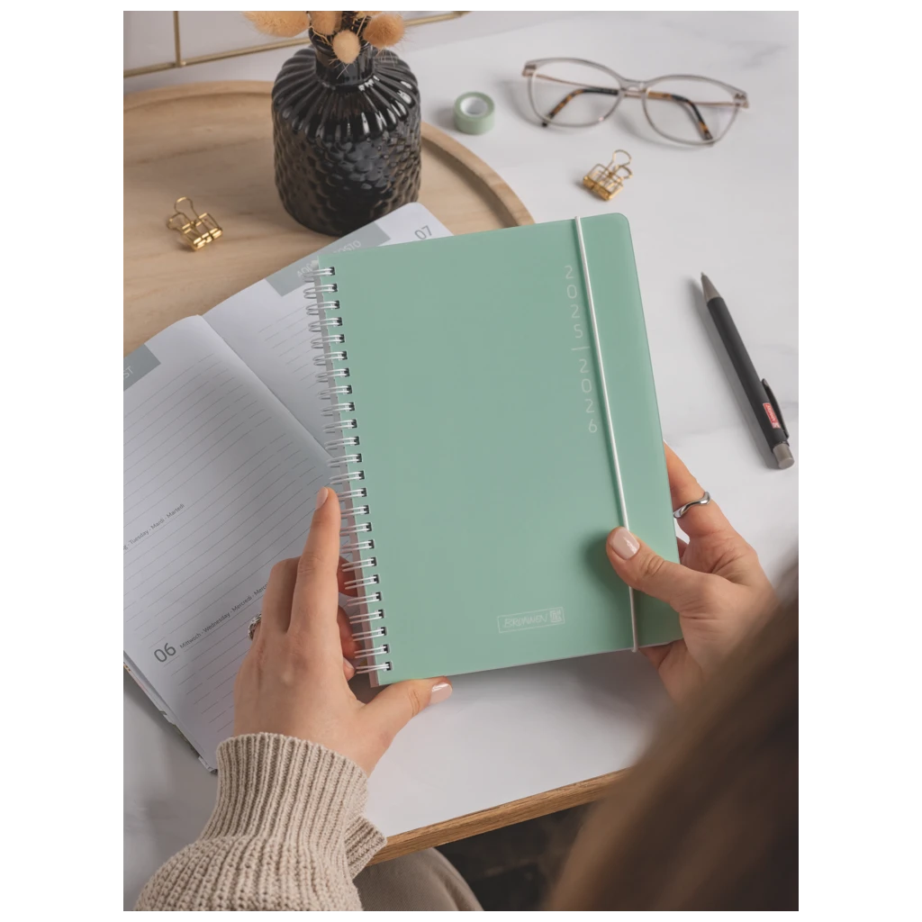 Schülerkalender 2025/2026 „Plain Mint“ | A5, Kunststoff