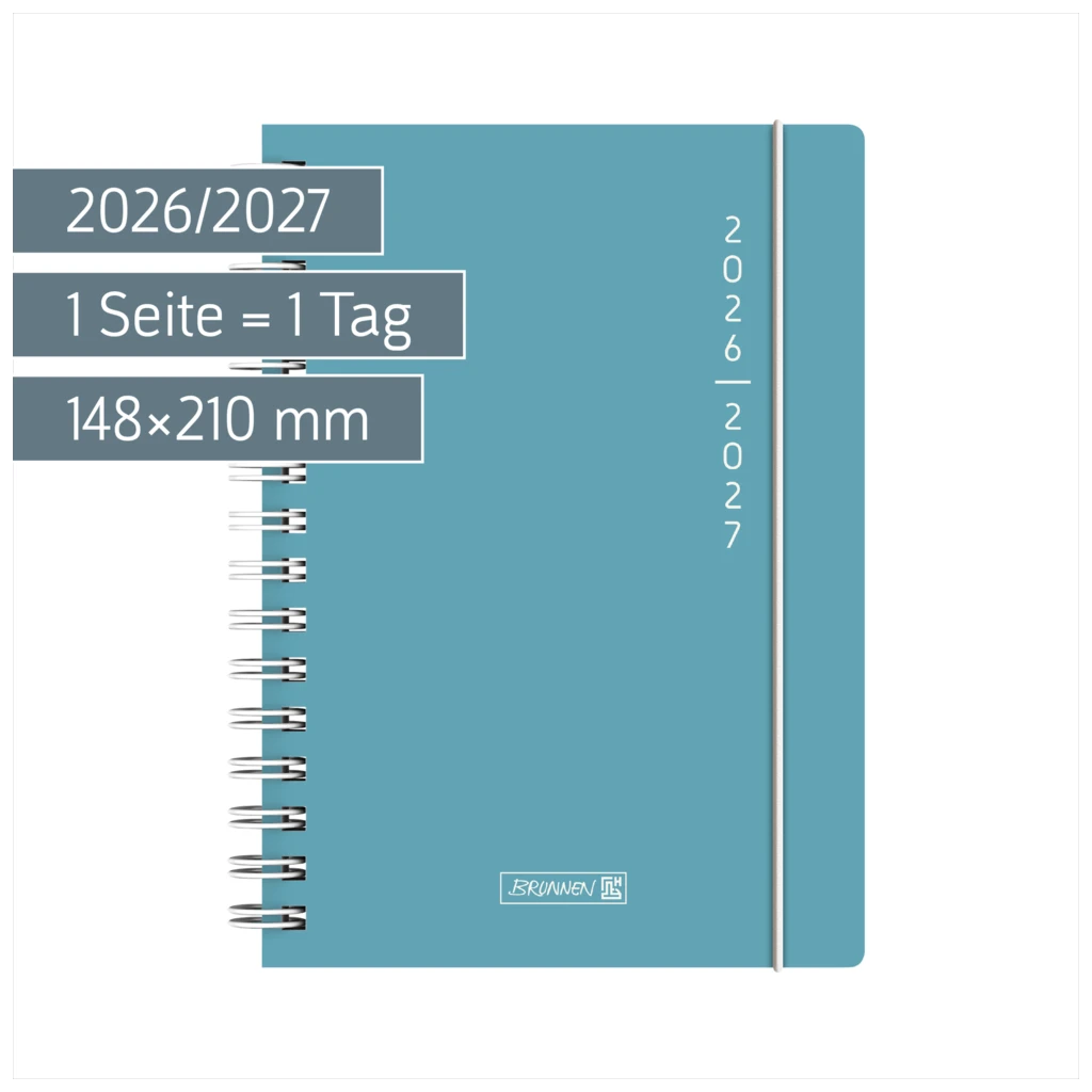 Schülerkalender 2026/2027 „Plain Blue“ | A5, Kunststoff