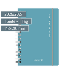 Schülerkalender 2026/2027 „Plain Blue“ | A5, Kunststoff
