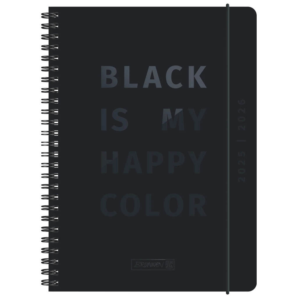 Schülerkalender 2025/2026 „Black“ | A5, Papier
