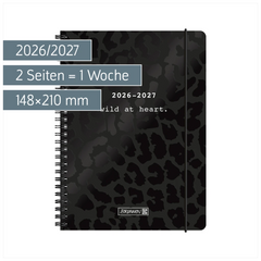 Schülerkalender 2026/2027 „BLACK“ | A5, Papier