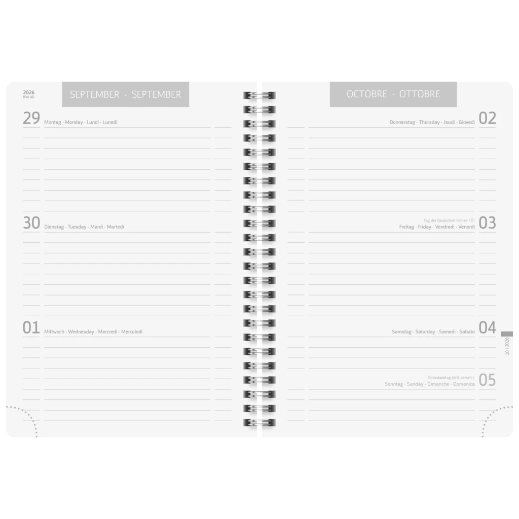 Schülerkalender 2026/2027 „BLACK“ | A5, Papier