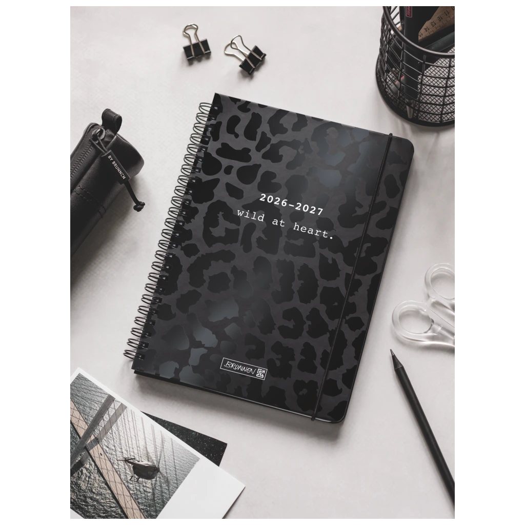 Schülerkalender 2026/2027 „BLACK“ | A5, Papier