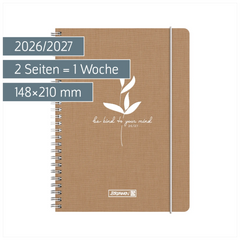 Schülerkalender 2026/2027 „Linen“ | A5, Textil