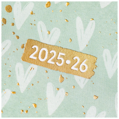 Schülerkalender 2025/2026 „Hearts“ | A5, Textil