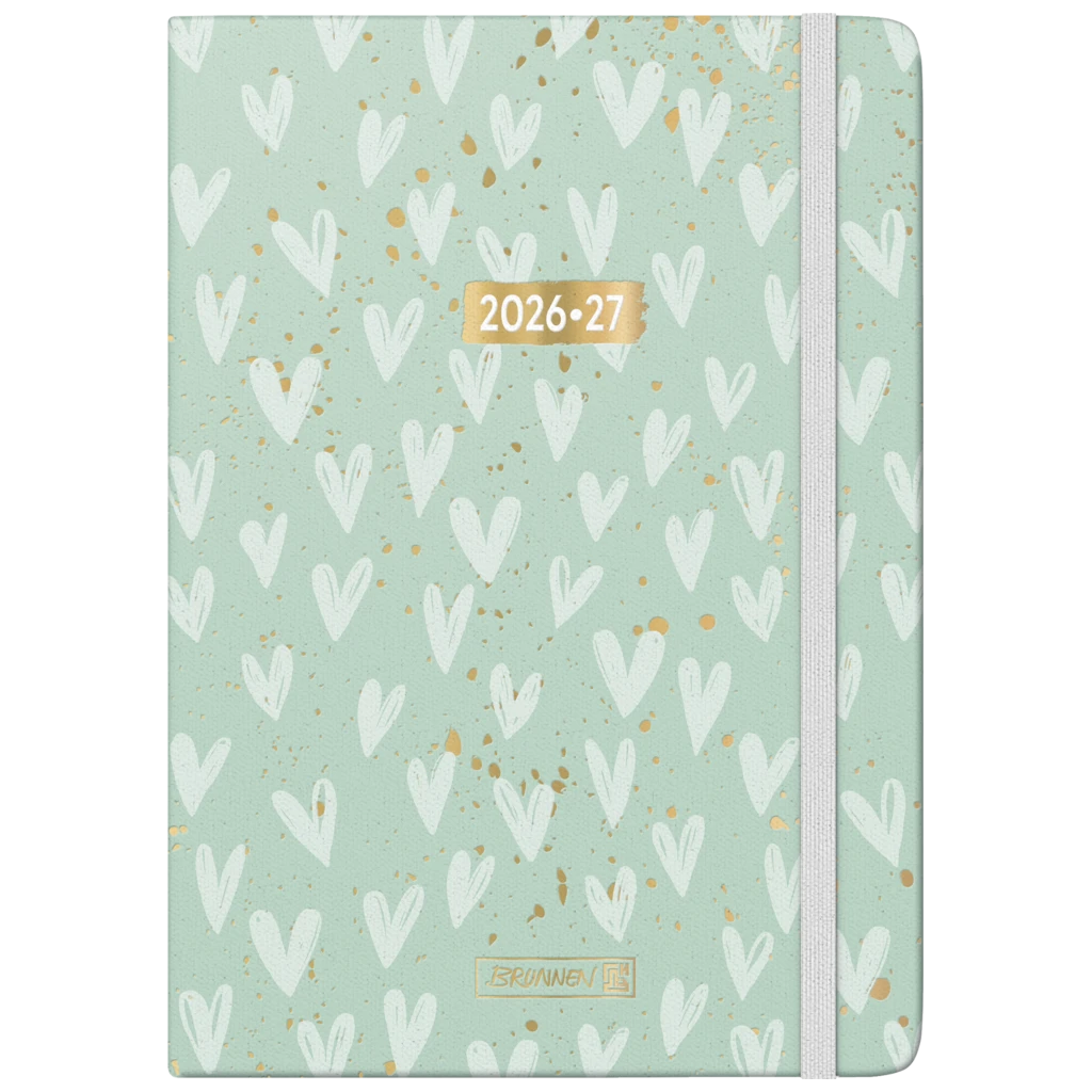 Schülerkalender 2026/2027 „Hearts“ | A5, Textil