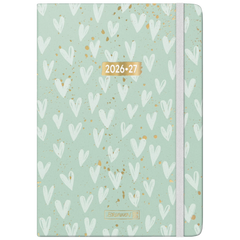 Schülerkalender 2026/2027 „Hearts“ | A5, Textil