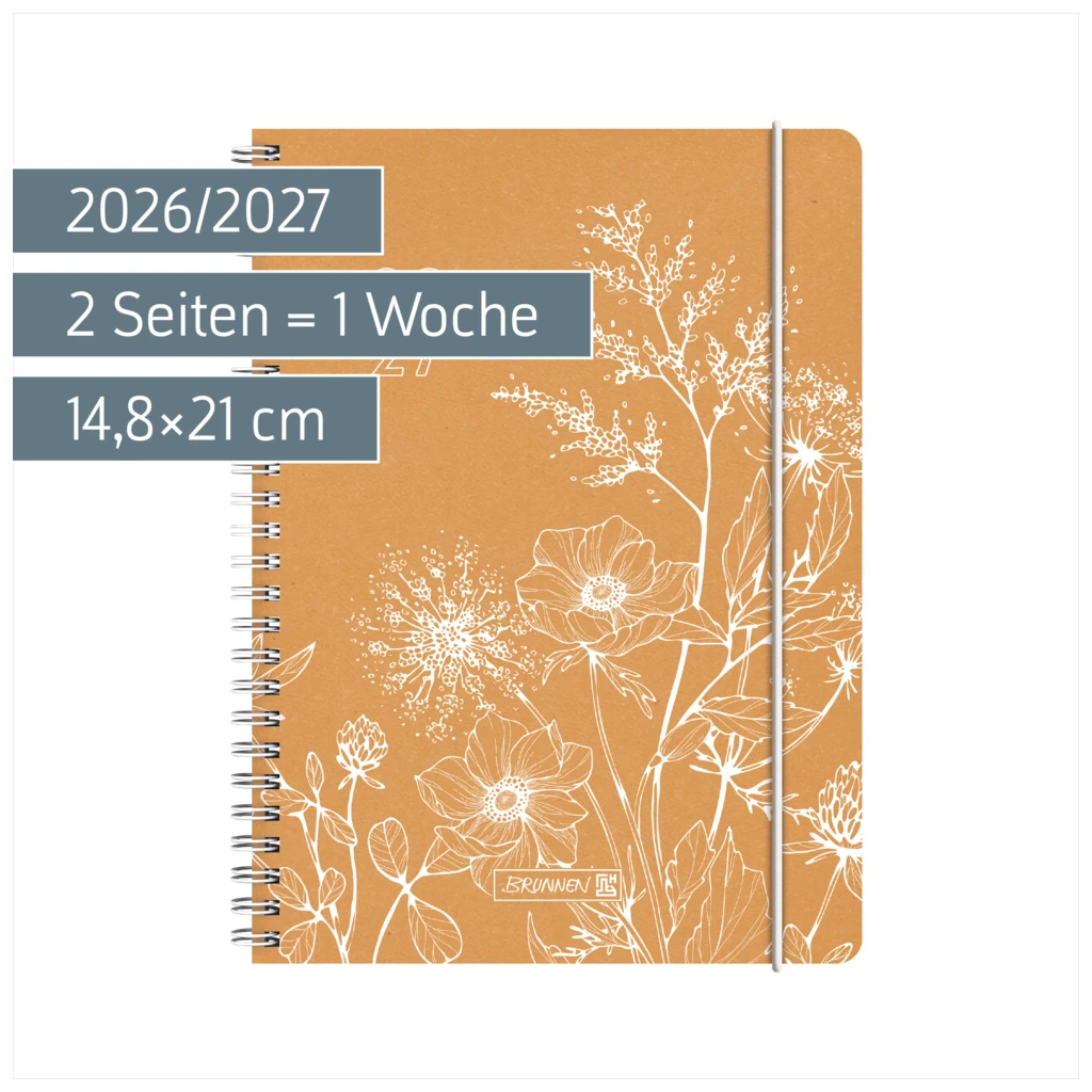 Schülerkalender 2026/2027 „Meadow“ | A5, Leder
