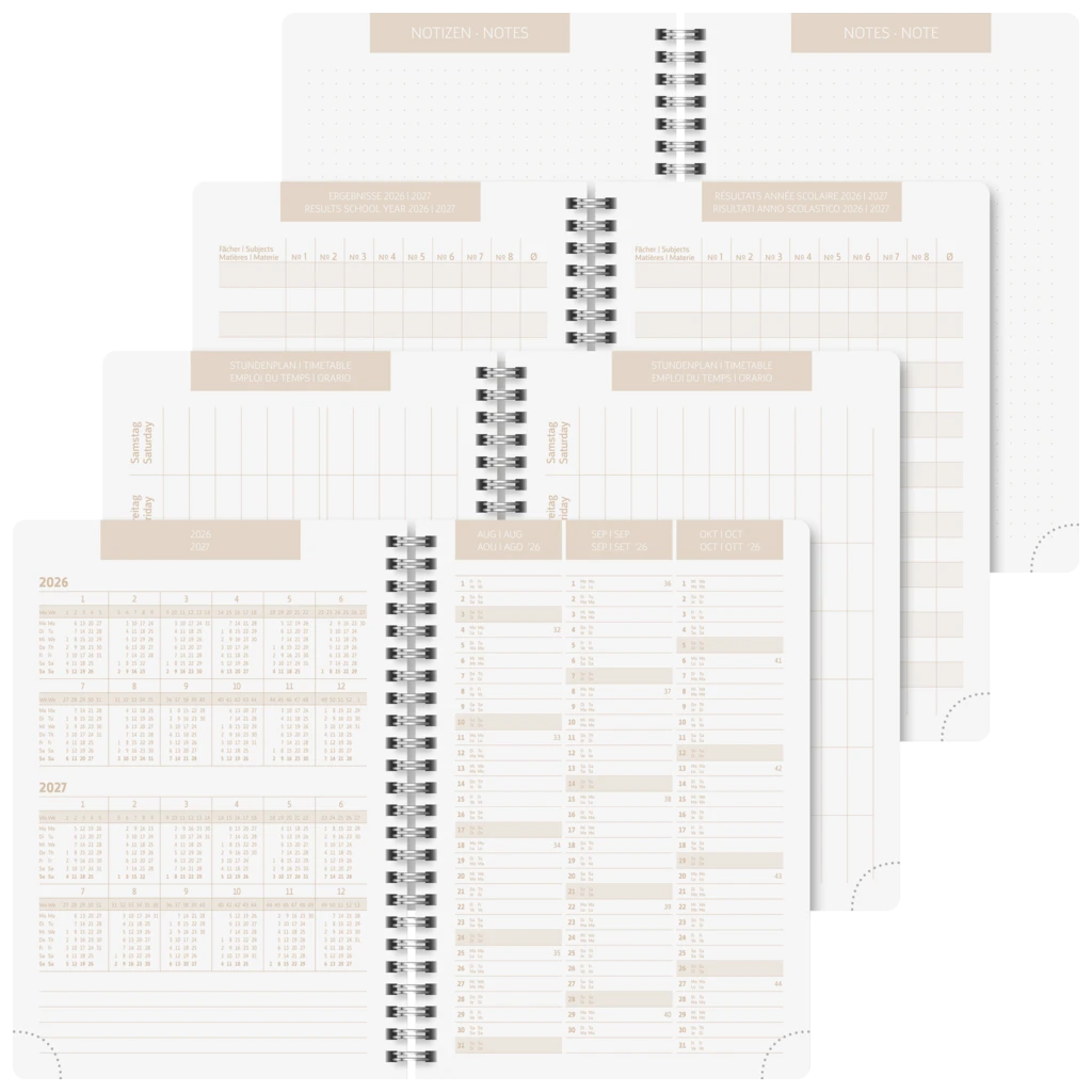Schülerkalender 2026/2027 „Meadow“ | A5, Leder