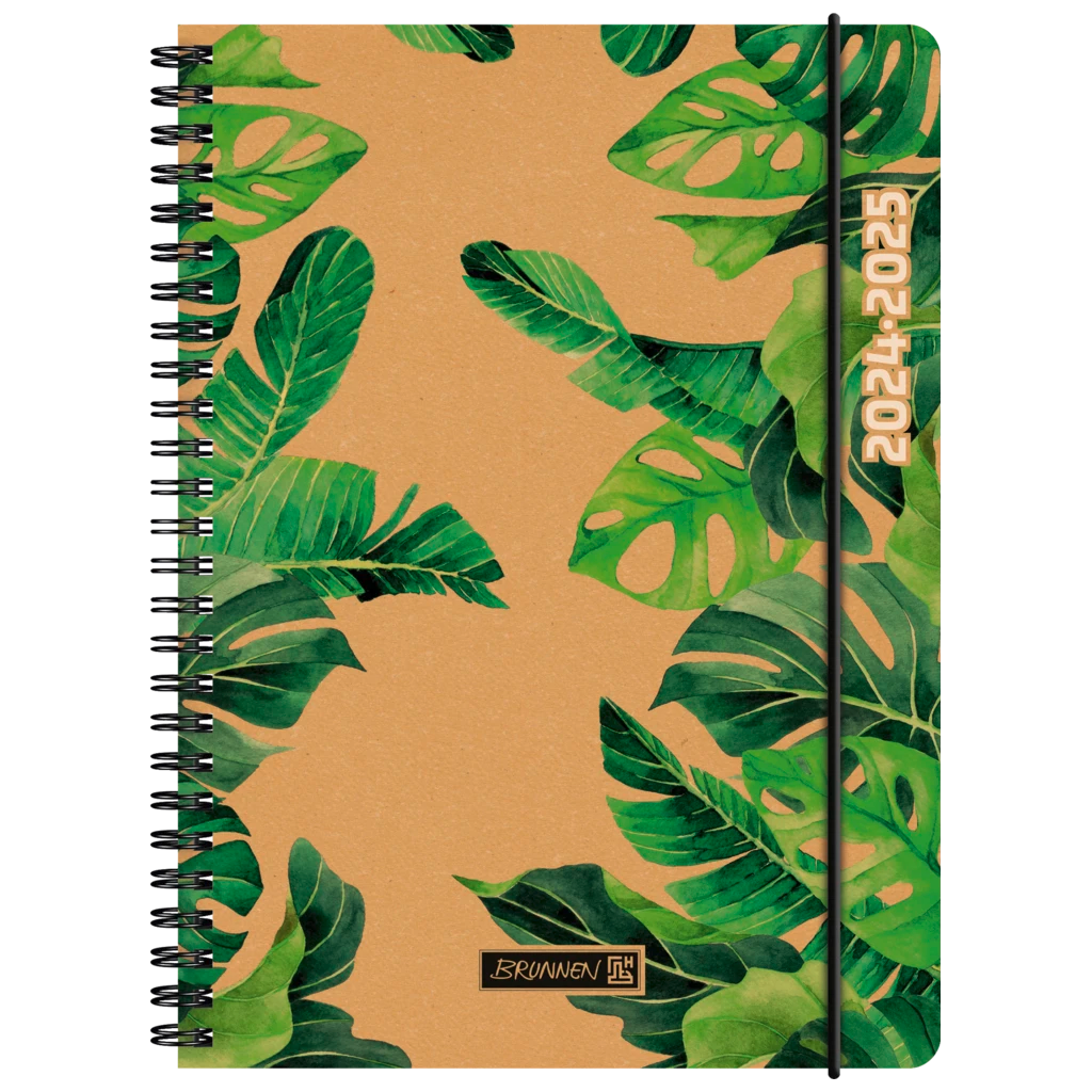 Schülerkalender '24/'25 „Jungle Leaves“ | A5, Leder