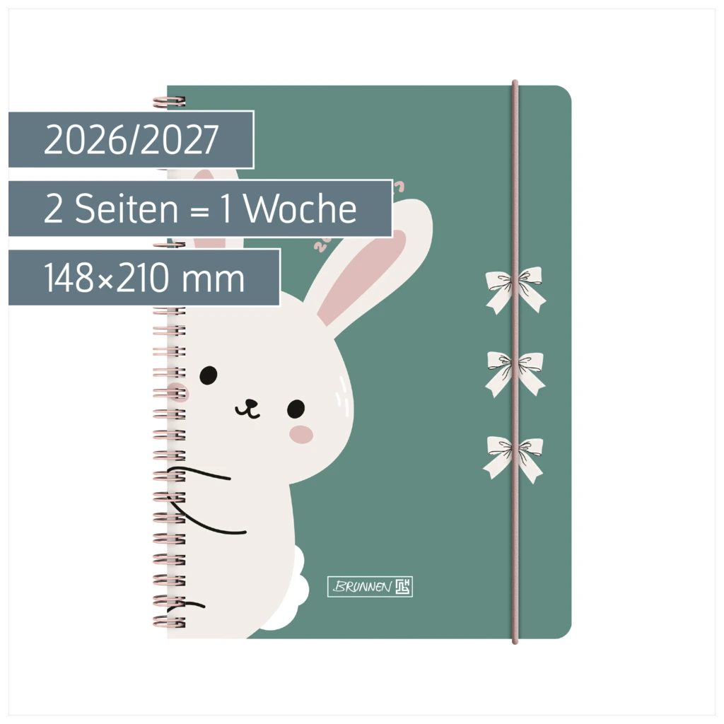 Schülerkalender 2026/2027 „Bunny“ | A5, Kunststoff