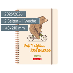 Schülerkalender 2025/2026 „Bear“ | A5, Kunststoff
