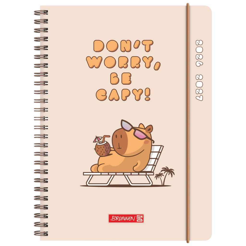 Schülerkalender 2026/2027 „Capy“ | A5, Kunststoff