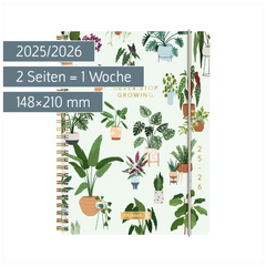 Schülerkalender 2025/2026 „Little Plants“ | A5, Kunststoff