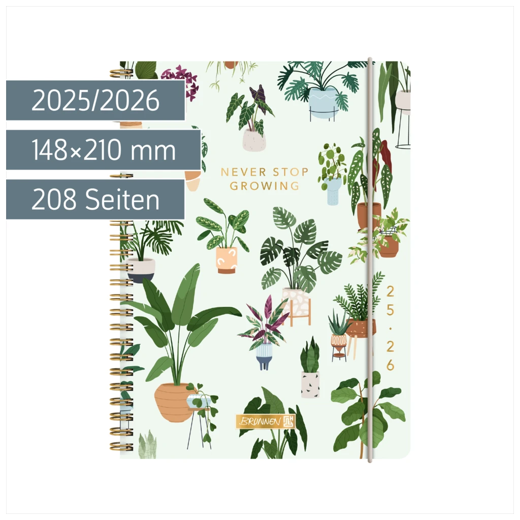 Schülerkalender 2025/2026 „Little Plants“ | A5, Kunststoff