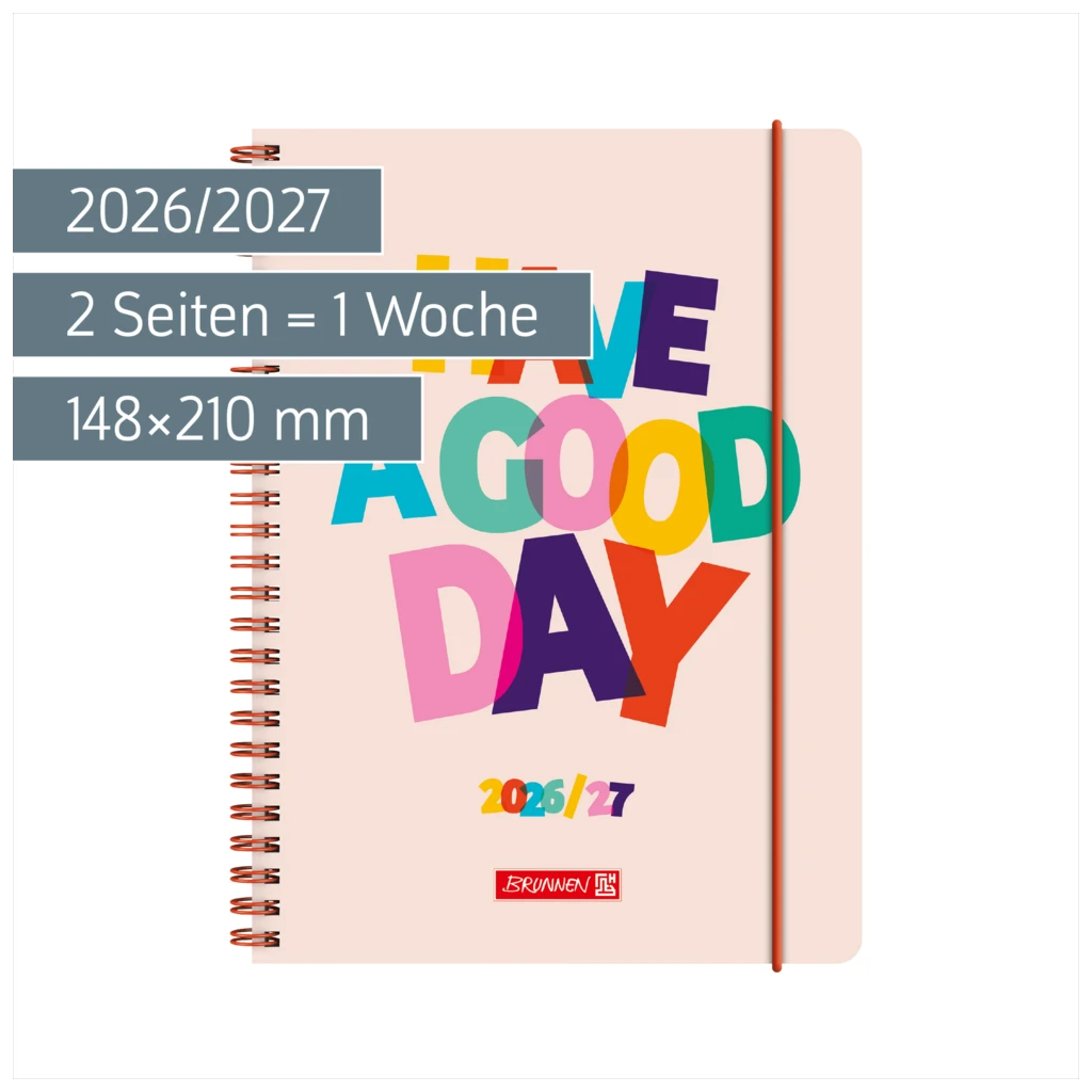 Schülerkalender 2026/2027 „Good Day“ | A5, Kunststoff