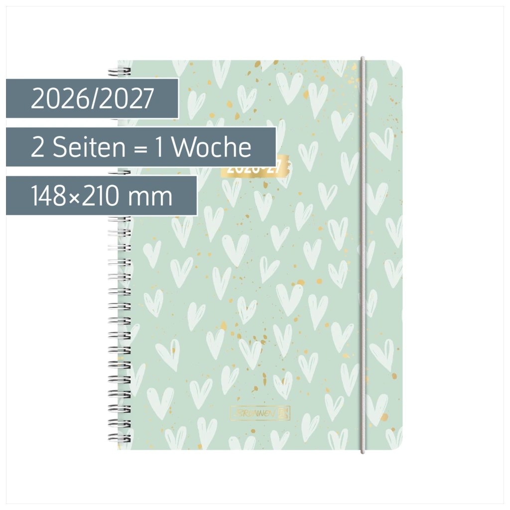Schülerkalender 2026/2027 „Hearts“ | A5, Kunststoff