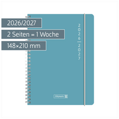 Schülerkalender 2026/2027 „Plain Blue“ | A5, Kunststoff