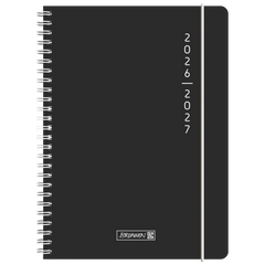Schülerkalender 2026/2027 „Plain Black“ | A5, Kunststoff