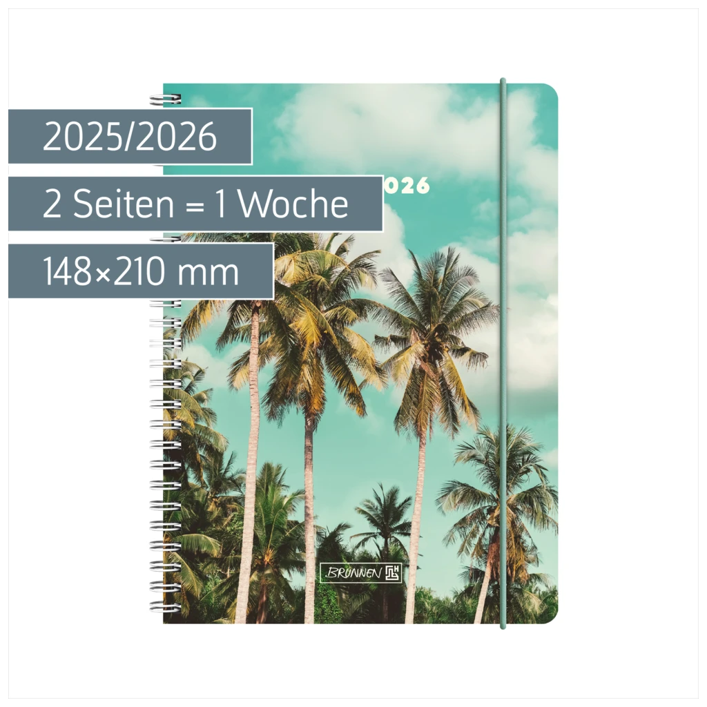 Schülerkalender 2025/2026 „Tropical“ | A5, Kunststoff