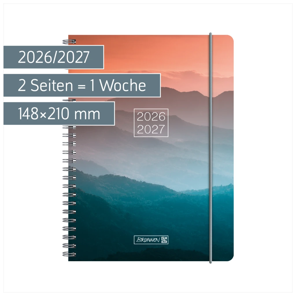 Schülerkalender 2026/2027 „Misty Sunset“ | A5, Kunststoff