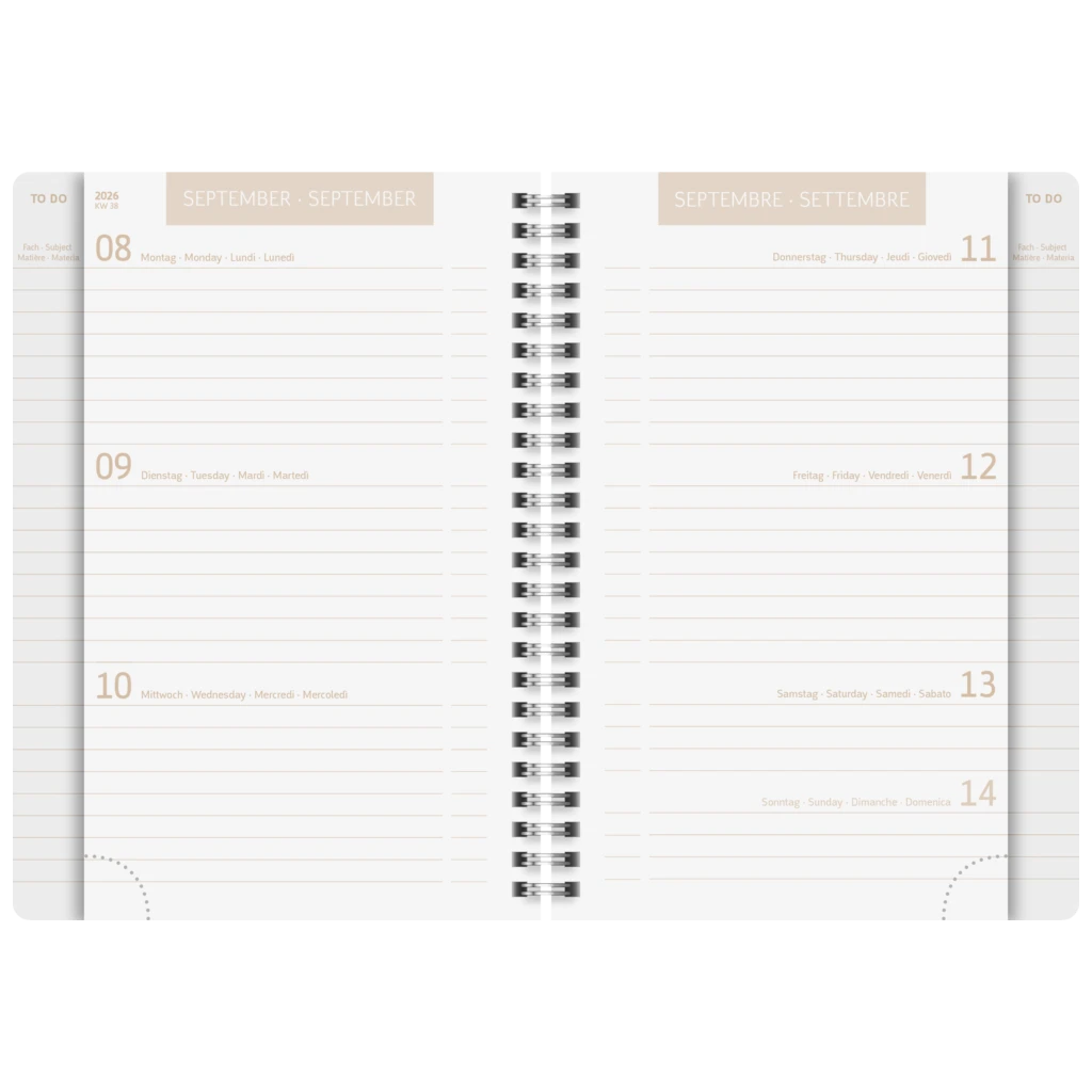 Schülerkalender 2026/2027 „Capy“ | A5, Kunststoff